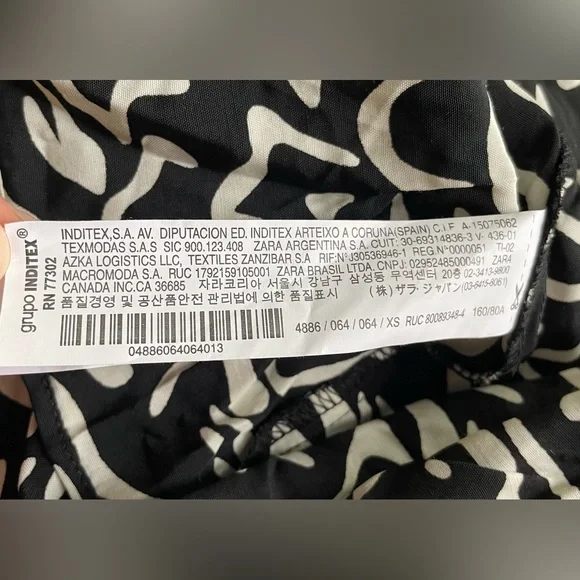 New ZARA Women Black White Maxi Dress Size XS - Picture 12 of 14